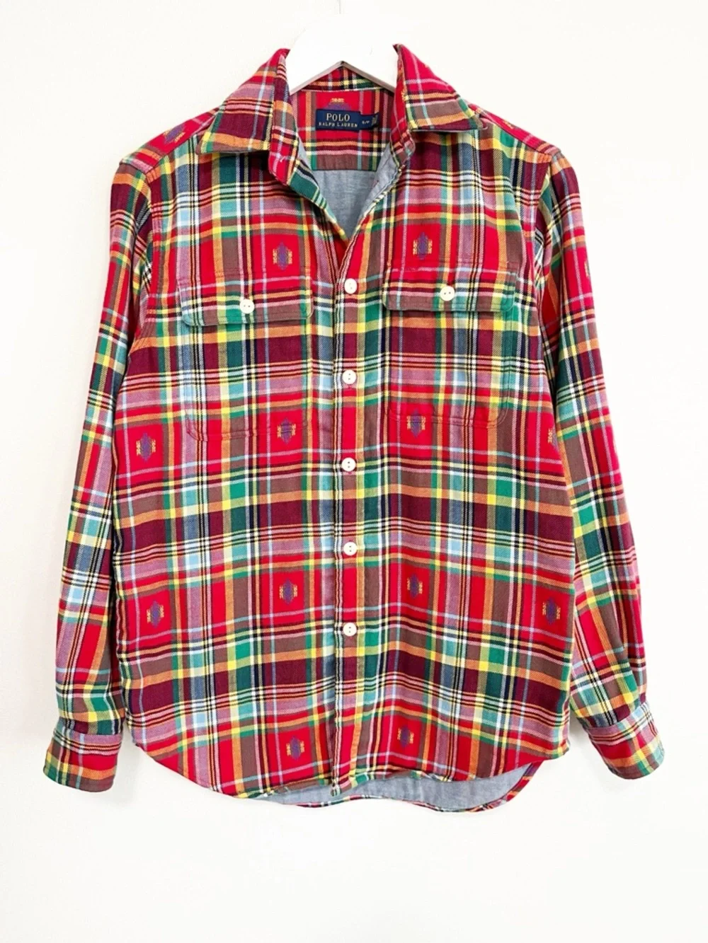 Polo Ralph Lauren Classic Fit Southwest Plaid Flannel Button Shirt Small